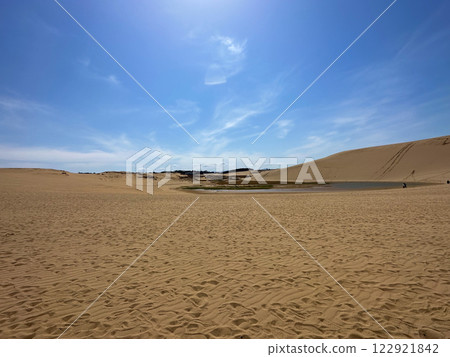 Scenery of Tottori Sand Dunes in Japan, visited by many tourists Scenery of Tottori Sand Dunes in Japan, visited by many tourists 122921842