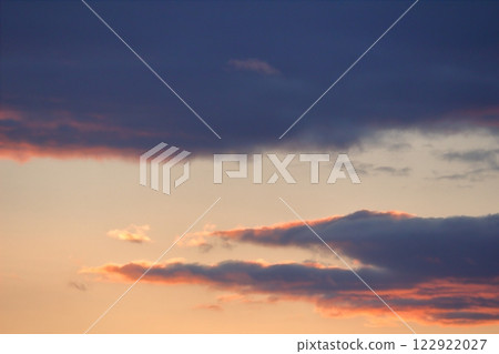 Winter sunset clouds 122922027