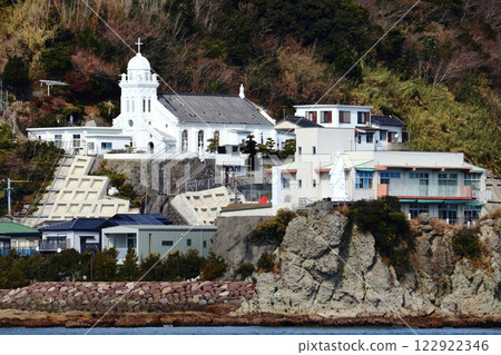 Catholic Kaminoshima Church and the Statue of Mary on the Cape (Nagasaki City, Nagasaki Prefecture) Catholic Kaminoshima Church and the Statue of Mary on the Cape (Nagasaki City, Nagasaki Prefecture) 122922346