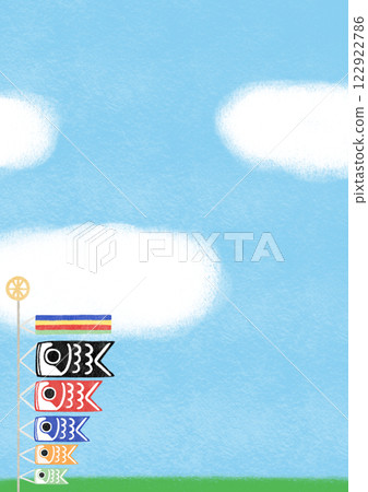 水彩風格的簡單鯉魚旗 水彩風格的簡單鯉魚旗 122922786