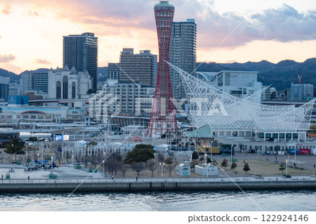 Kobe Harborland at dusk 122924146