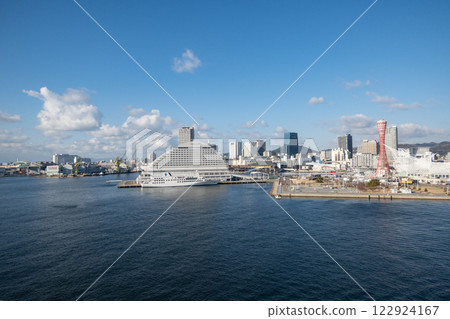 Kobe Port seen from the opposite bank Kobe Port seen from the opposite bank 122924167
