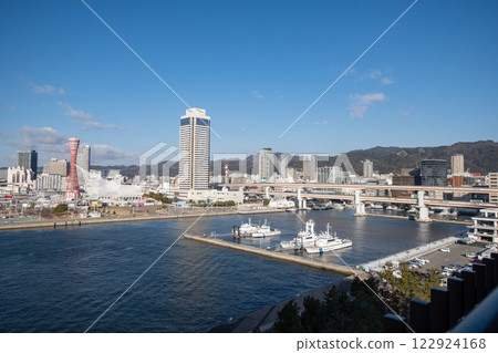 Kobe Port seen from the opposite bank Kobe Port seen from the opposite bank 122924168