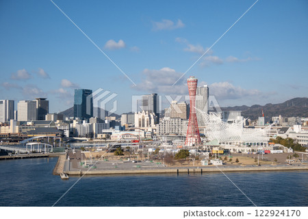 Kobe Meriken Park seen from the opposite bank Kobe Meriken Park seen from the opposite bank 122924170