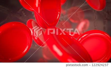 The Cell Blood for medical or sci concept 3d Rendering. 122924237