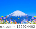 花田、蝴蝶、富士山 122924402
