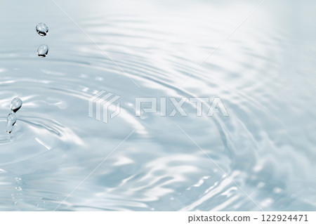 水滴落在水面上。 水滴落在水面上。 122924471