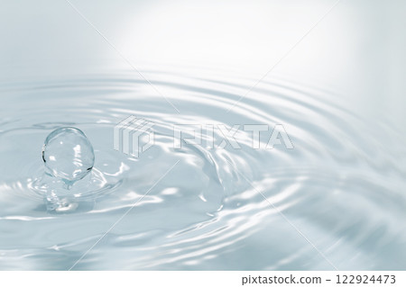 Drops of water falling on the surface of the water. 122924473