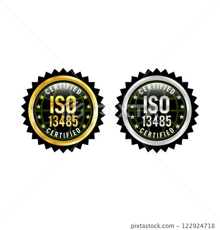 Certified Company Certificate ISO 9001:2015 Blue vector, Quality Certificate, iso mark certification 122924718