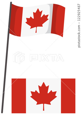 Canadian Flag Vector Illustration 122925487