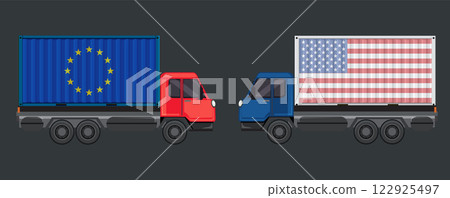 Trade Tensions Between EU and USA 122925497