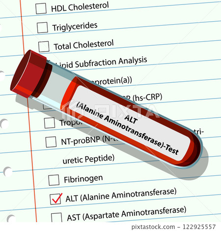 Medical Blood Test Illustration 122925557