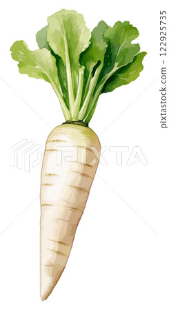 蘿蔔水彩插畫-AI生成 122925735