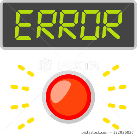 The word ERROR and a red light 122926025
