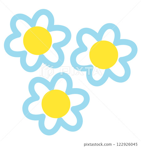 Blue flower outline illustrations for floral print, spring, summer, nature, garden, plants, tree, blossom, blooming, fabric print, sticker, picnic, park, house yard, environment, cute elements, patch Blue flower outline illustrations for floral print, spring, summer, nature, garden, plants, tree, blossom, blooming, fabric print, sticker, picnic, park, house yard, environment, cute elements, patch 122926045