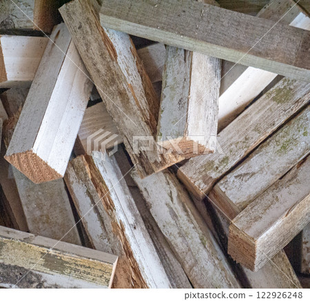 Stacked timber 122926248