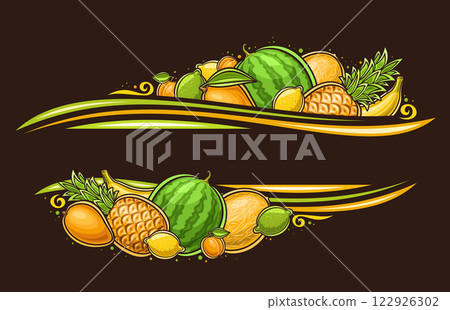 Vector Fruit Border 122926302