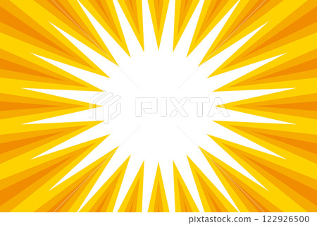 Orange concentrated lines and copy space background material 122926500