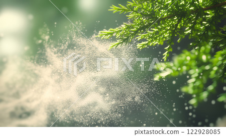 “在綠色季節，雪松花粉囊會釋放出巨大的塵埃雲” 122928085