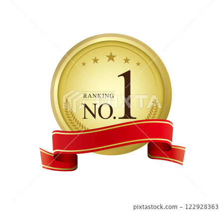 Illustration of gold medals 122928363