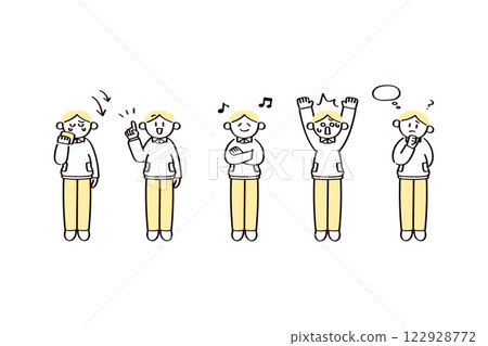 Men's illustration set 122928772