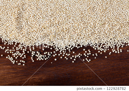 Quinoa seeds scattered on surface Quinoa seeds scattered on surface 122928782