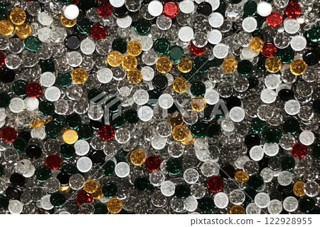 Ai generated Abstract pattern background of sparkle shiny multicolored glass stones circles. Ai generated Abstract pattern background of sparkle shiny multicolored glass stones circles. 122928955