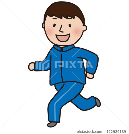 A male physical education teacher in a running jersey 122929189