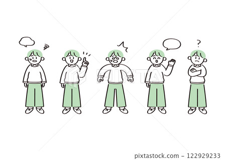 Men's illustration set 122929233