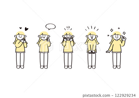 Women's illustration set 122929234