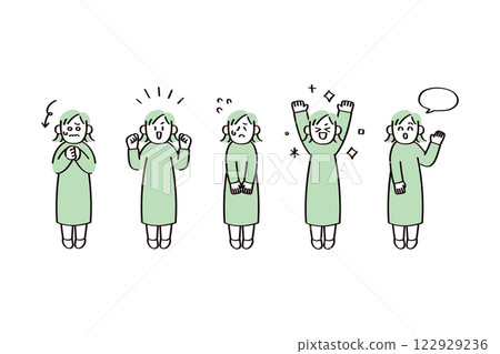 Women's illustration set 122929236