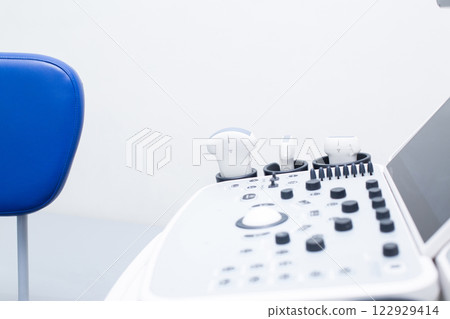 Modern ultrasound machine, Medical equipment in the clinic. 122929414