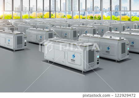 Amount of energy storage systems or battery container units in factory 122929472