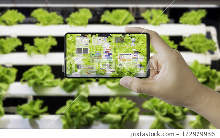 Agriculture technology with smart farm connect to mobile phone Agriculture technology with smart farm connect to mobile phone 122929936