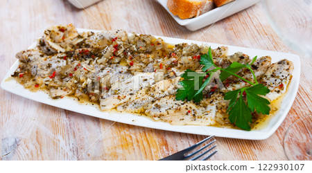 Homemade spicy marinated herring Homemade spicy marinated herring 122930107