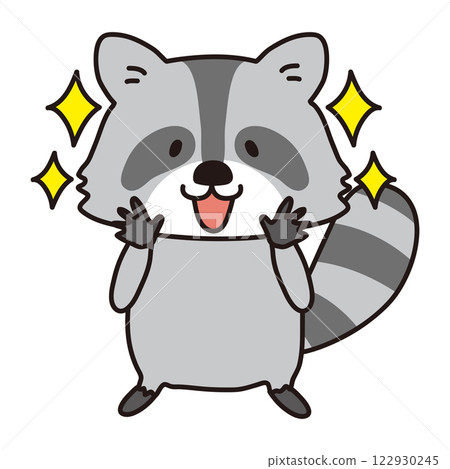 閃閃發亮、乾淨整齊的浣熊 122930245