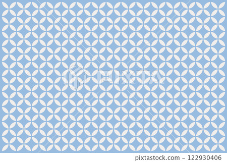 Shippo pattern - Gentle sky blue (milky white x soft blue) 122930406