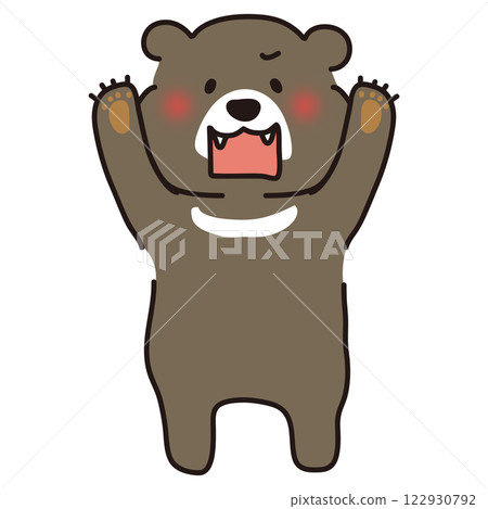 一頭黑熊拼命咆哮 122930792
