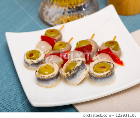 Appetizers with anchovies and vegetables Appetizers with anchovies and vegetables 122931105