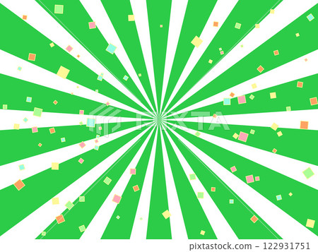 五彩紙屑綠色集中線背景插圖向量 122931751
