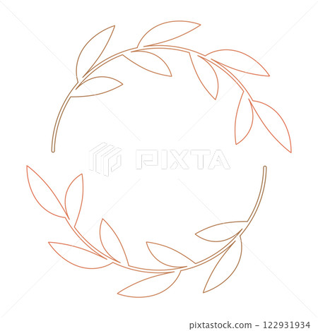 Brown laurel wreath frame Brown laurel wreath frame 122931934