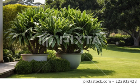 Dracaena in garden. Generative AI 122932428