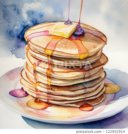 Illustration of pancake Illustration of pancake 122932914