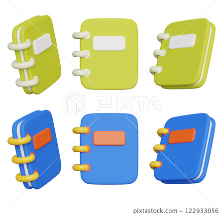 notebook spring note 3D icon 122933056