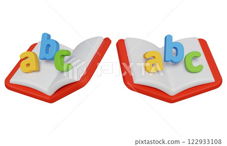 open english textbook 3D icon 122933108