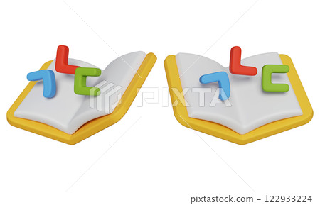 open korean textbook 3D icon 122933224