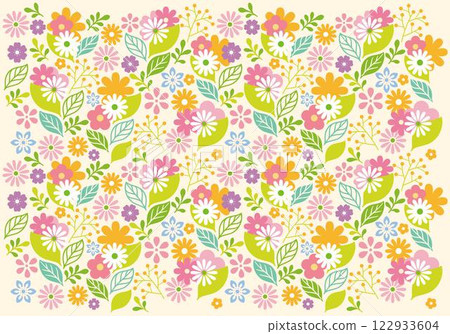 Flower floral graphic pattern illustration seamless 122933604