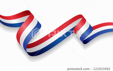 Dutch flag wavy abstract background. Vector illustration. Dutch flag wavy abstract background. Vector illustration. 122933992