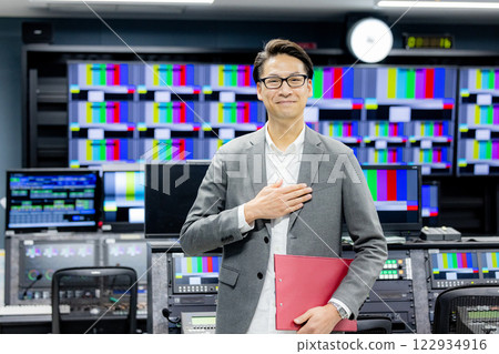 Production staff TV station Production staff TV station 122934916