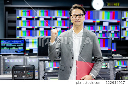 Production staff TV station Production staff TV station 122934917